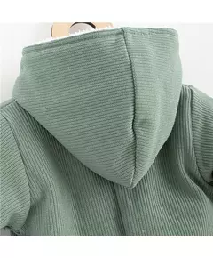 baby jumpsuit - mint groen - met capuchon - maat 56 (0-3 maanden)