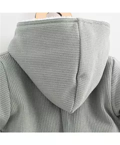 Jumpsuit - Grijs - Capuchon - Maat 74 (6-9 maanden) - Babykleding