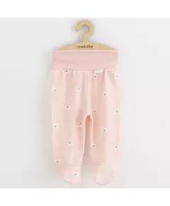 Babybroekje - Roze - Beertjes - Elastische tailleband - Voetjes