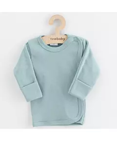 Babyshirt - Lichtblauw - Lange mouwen - 100% Katoen - Drukknopen