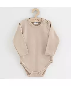 Baby Bodysuit - Lange Mouwen - Licht Beige - Maat 56 (0-3 maanden)
