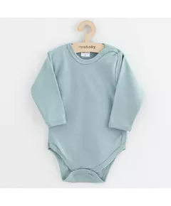Baby romper - Lange mouwen - 100% katoen - Donker mint