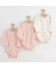 Babybodysuit - 3-delige set - Lange mouwen - Katoen - maat 56 (0-3m)
