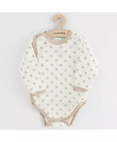 Rompertjes - 3 Stuks - Beige - Maat 68 (4-6m) - Lange Mouwen