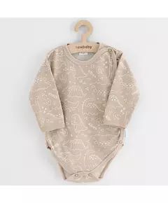 Rompertjes - 3 Stuks - Beige - Maat 68 (4-6m) - Lange Mouwen