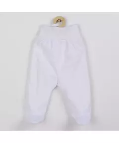 Babybroek - Wit - Maat 68 (4-6 maanden) - Met voetjes - Babykleding