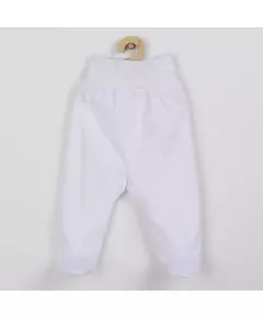 Babybroekje - Witte kleur - Met voetjes - Zachte stof - Baby kleding