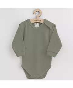 Babykleding - Groene Katoenen Baby Romper - Lange Mouwen