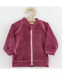 Sweatshirt - Suède - Donkerroze - Maat 68 (4-6 maanden)