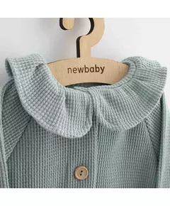 Babyvest - Lichtblauw - Ribbels - Lange Mouwen - Katoen