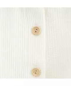 Babyvestje - Waffle structuur - Houten knopen - V-hals