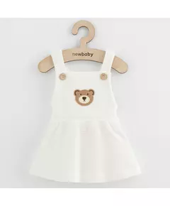 Baby kleding - Schortjurkje - Wit - 100% katoen - Maat 56 (0-3 maanden)