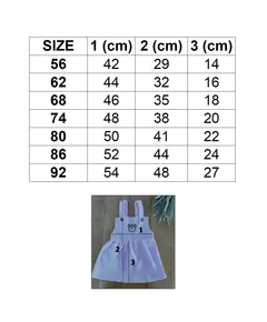 Baby kleding - Schortjurkje - Wit - 100% katoen - Maat 56 (0-3 maanden)