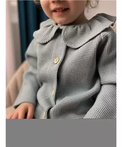 Baby kleding - Schortjurkje - Wit - 100% katoen - Maat 56 (0-3 maanden)