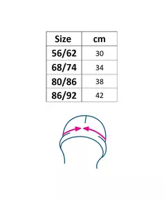 Baby muts - Lichtgrijs - 100% katoen - Maat 92/98 - Baby caps