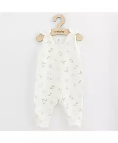 Babyromper - Maat 74 (6-9 maanden) - Wit met bloemen - 100% katoen
