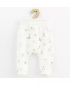 Babybroek - Maat 80 (9-12 maanden) - Katoen - Bloemen- en bladerenpatroon