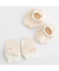 babyset - wantjes en slofjes - katoen - schattige ganzen