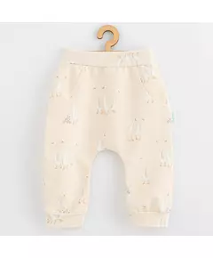 Sweatpants - Lichtbeige - Eendenpatroon - Katoen/Elastaan