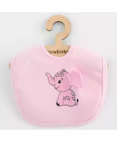Slabbetje - 100% Katoen - Roze Olifant - 3D-Oren - Babyaccessoires