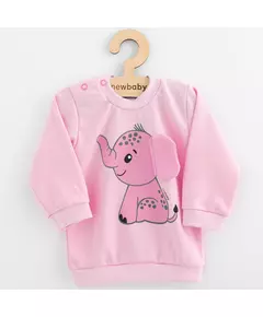Babyset - T-shirt en sweatpants - Roze met olifantenprint