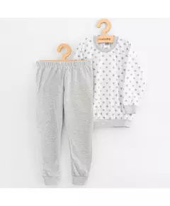 Babykleding - Katoenen pyjama's - Grijze broek - Witte trui