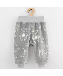 Kinderbroek - Wellsoft - Grijs - Print met beertjes en sterren