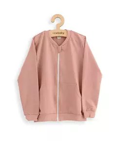 Kinderjack - Roze - Sweatstof - Ritsluiting - Voorzakken