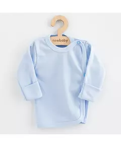 Baby shirt - Lichtblauw - Katoen - Drukknopen - Lange mouwen