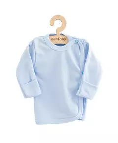 Baby shirt - Lichtblauw - Katoen - Drukknopen - Lange mouwen