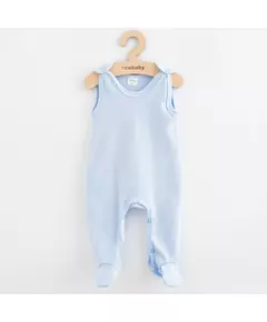 Baby Romper - Blauw - 100% Katoen - Voetjes Inbegrepen