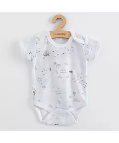 Baby Romper - Korte Mouwen - Wereldkaart Patroon - 100% Katoen