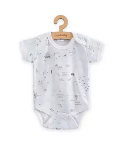 Baby Romper - Korte Mouwen - Wereldkaart Patroon - 100% Katoen