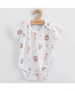 Baby Bodysuit - Korte Mouwen - Safari Dieren - 100% Katoen
