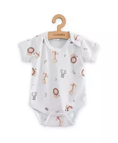 Baby Bodysuit - Korte Mouwen - Safari Dieren - 100% Katoen