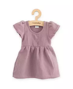 Babyjurk - Mauve - Katoen - Korte mouwen - Ruffles - Katoen