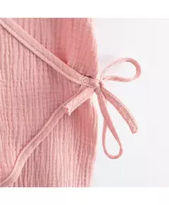 Baby Romper - Katoen jumpsuit - Roze - Lange mouwen - Drukknopen