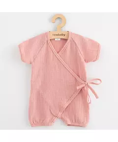 Baby Kleding - Roze Katoen Romper - Korte Mouwen - OEKO-TEX Gecertificeerd