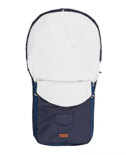 Navy fleece romperzak voor wandelwagen