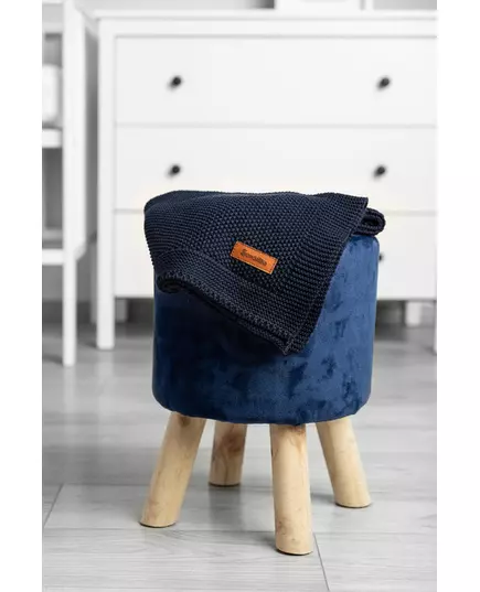 Gebreide Deken Marineblauw