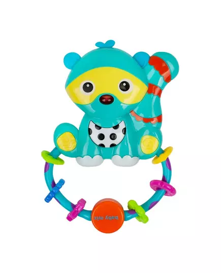 Wasbeer Babyrammelaar - Kleurige Ringen met Geluid