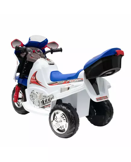 Sportieve kinder accu-motor - Wit met blauw en rood