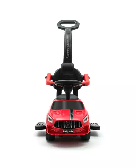 Kinderloopauto - Glanzend rood - Ergonomische duwstang