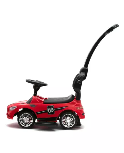 Kinderloopauto - Glanzend rood - Ergonomische duwstang