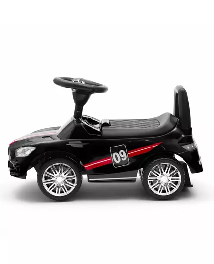 Zwarte Kinderloopauto - Sportwagen - Afneembaar Stuur