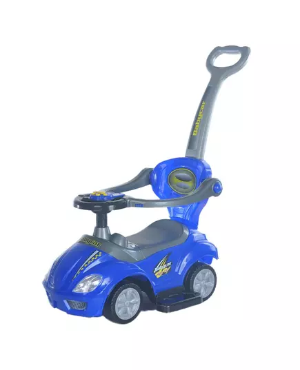 Raceauto met Duwstang - Blauwe Loopauto voor Peuters