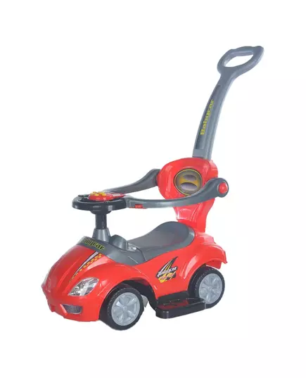 Loopauto Rood 3-in-1 met Duwstang en Veiligheidsbeugel