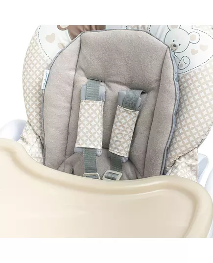 Verstelbare Beige Kinderstoel met Wielen