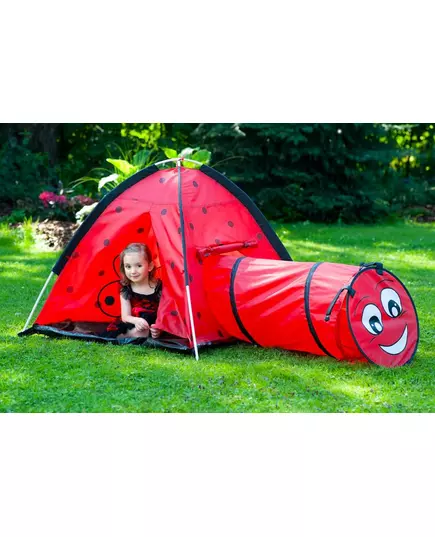 Kindertent Lieveheersbeestje Rood met Tunnel