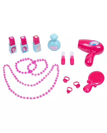 Roze Kinderkaptafel met Spiegel en Make-up Accessoires
